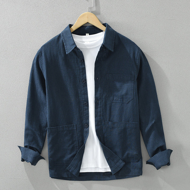 Men's Cotton Shacket – Button-Up Overshirt for Smart Layering