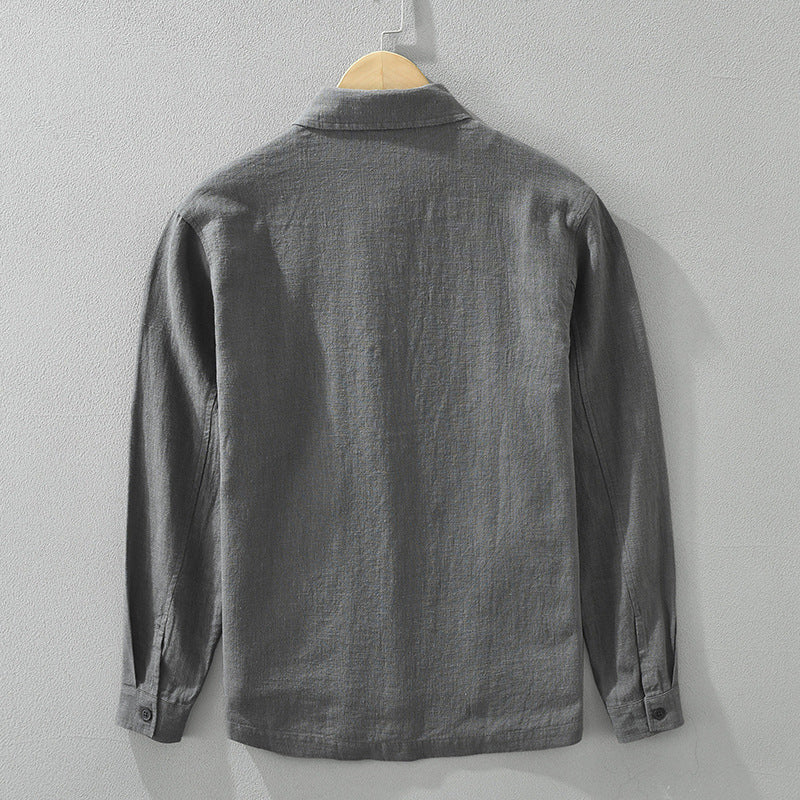 Men's Cotton Shacket – Button-Up Overshirt for Smart Layering – view 6