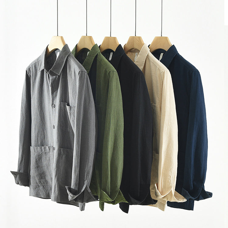 Men's Cotton Shacket – Button-Up Overshirt for Smart Layering – view 7