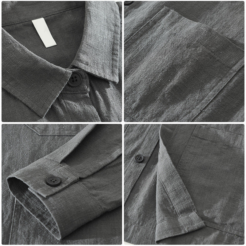 Men's Cotton Shacket – Button-Up Overshirt for Smart Layering – view 9