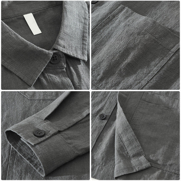Men's Cotton Shacket – Button-Up Overshirt for Smart Layering – view 9