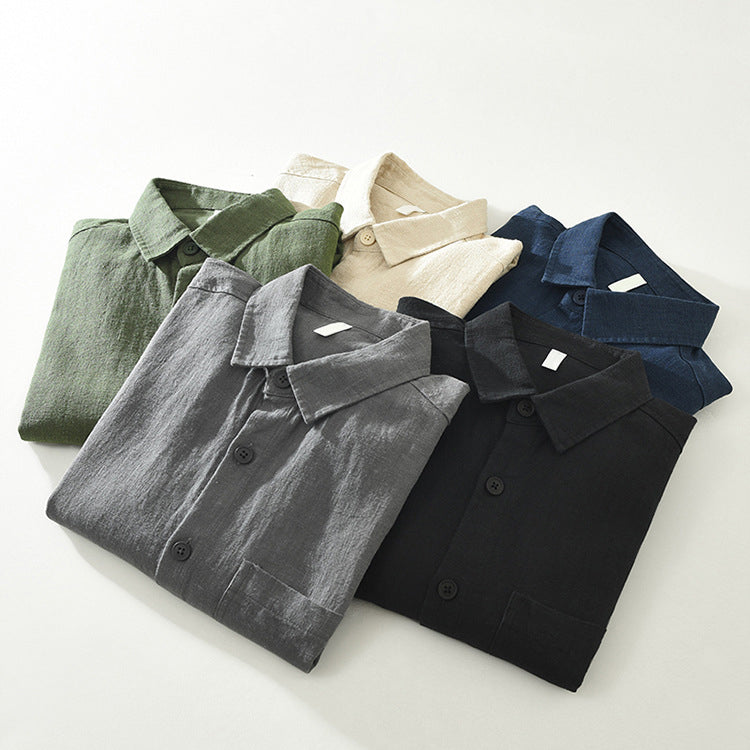 Men's Cotton Shacket – Button-Up Overshirt for Smart Layering – view 8