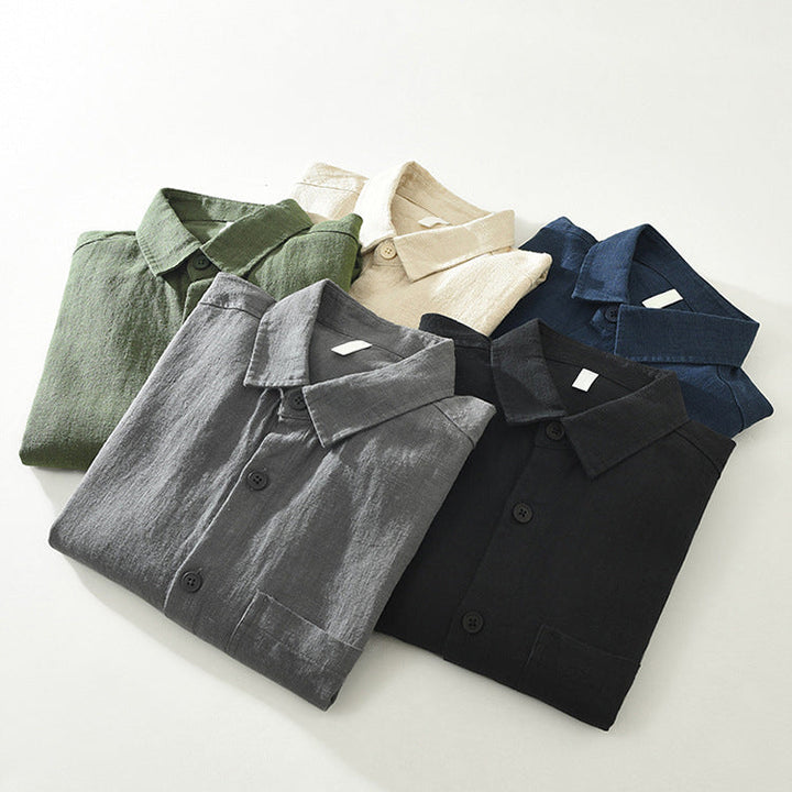 Men's Cotton Shacket – Button-Up Overshirt for Smart Layering – view 8