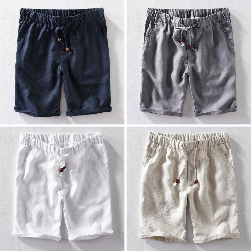 Men's Linen Shorts – Breathable Tailored Summer Shorts – All 4 Colours (Bundle)
