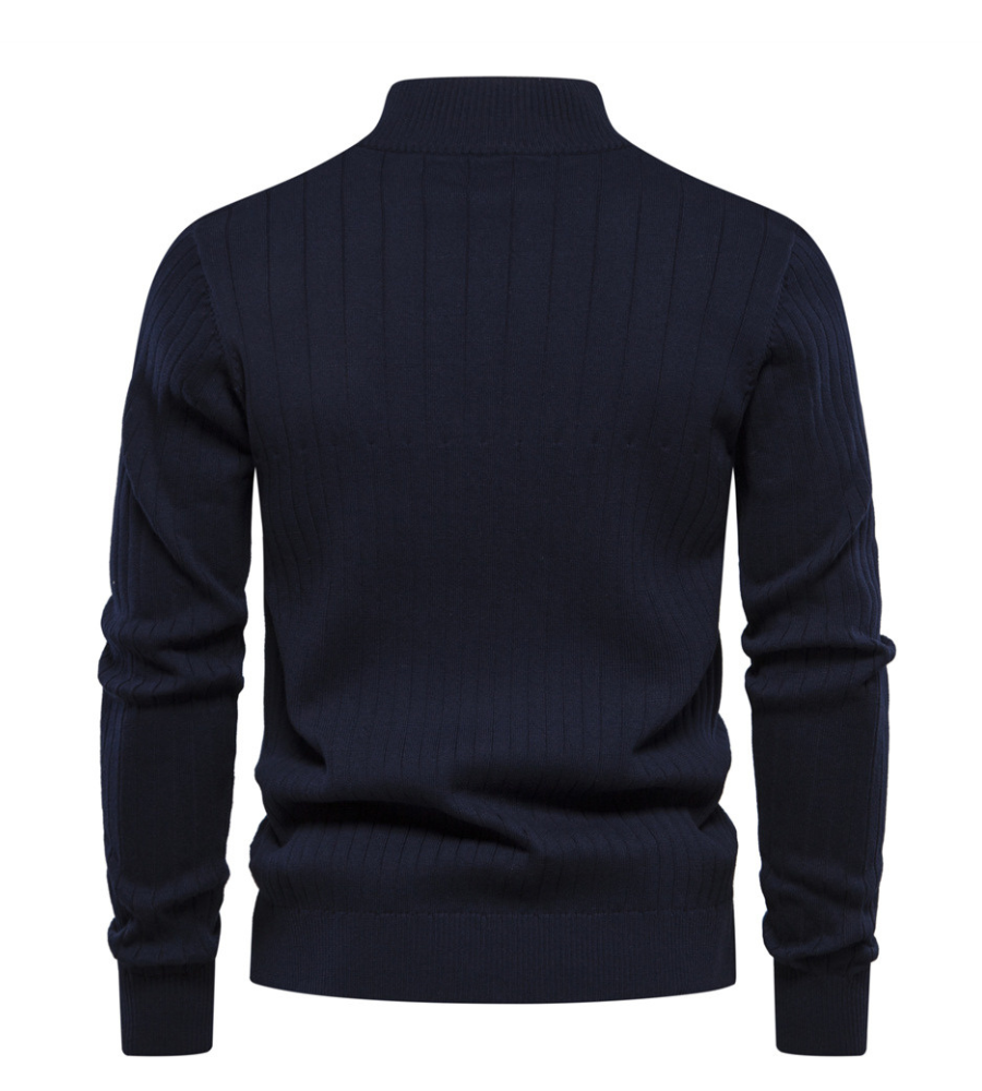 Men's Cotton-Cashmere Jumper – Slim Fit Argyle Knit Sweater – view 7