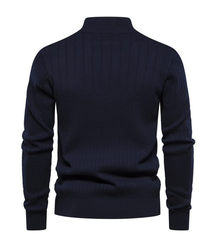 Men's Cotton-Cashmere Jumper – Slim Fit Argyle Knit Sweater – view 7