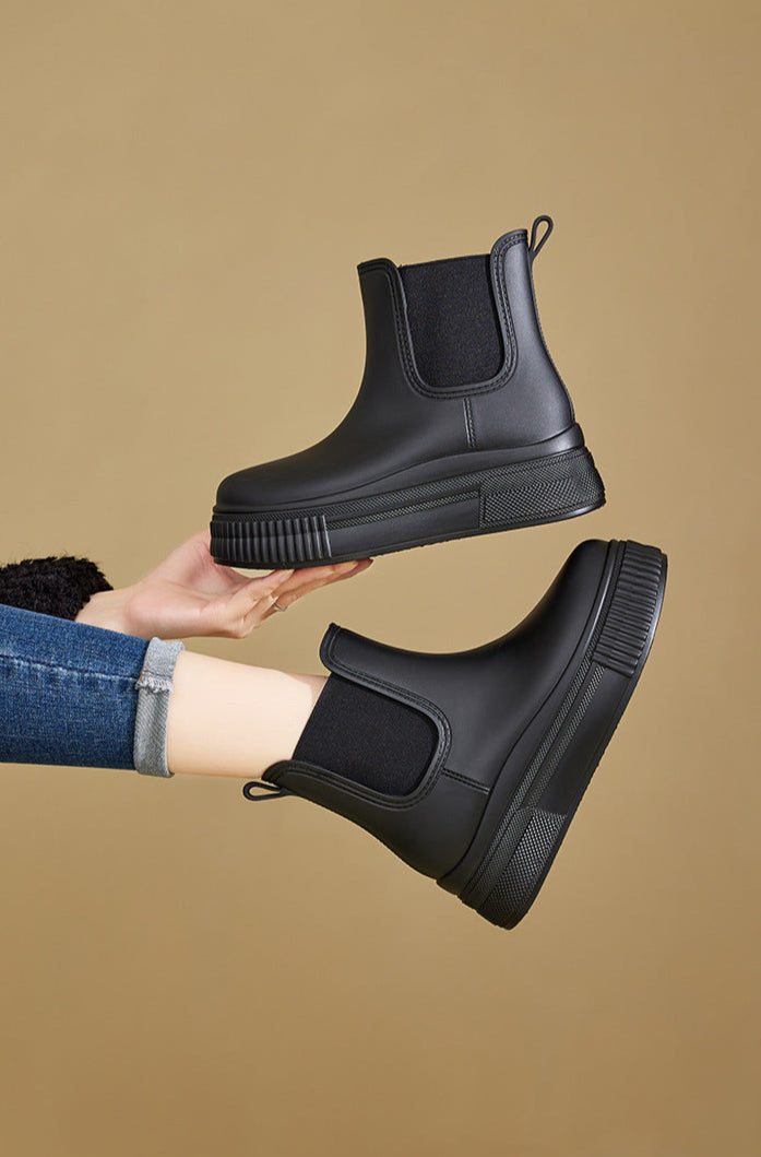 Women's Waterproof Platform Chelsea Boots – City Rain Ready