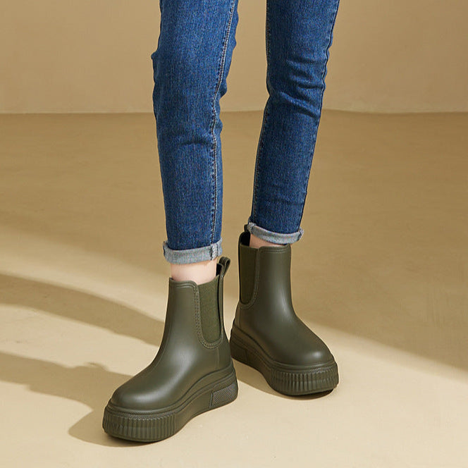 Women's Waterproof Platform Chelsea Boots – City Rain Ready