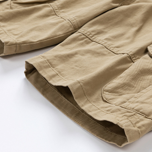 Men's Cotton Canvas Cargo Shorts – Relaxed Belted Fit – view 12