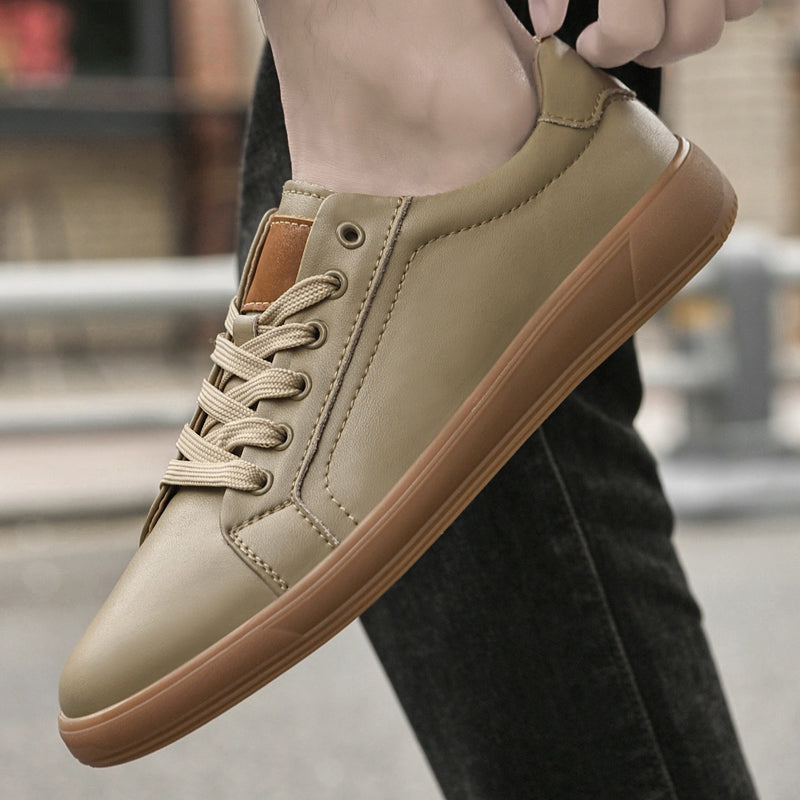 Men's Minimalist Leather Trainers – Clean Everyday Style