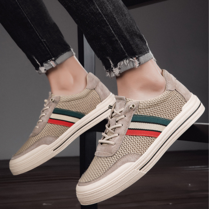 Men's Suede & Mesh Retro Trainers – Lightweight Everyday Style – view 3