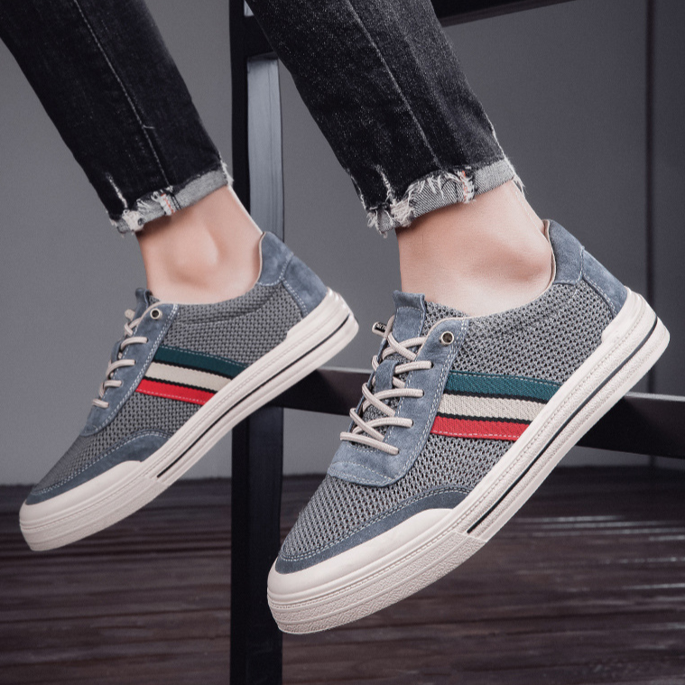 Men's Suede & Mesh Retro Trainers – Lightweight Everyday Style – view 9