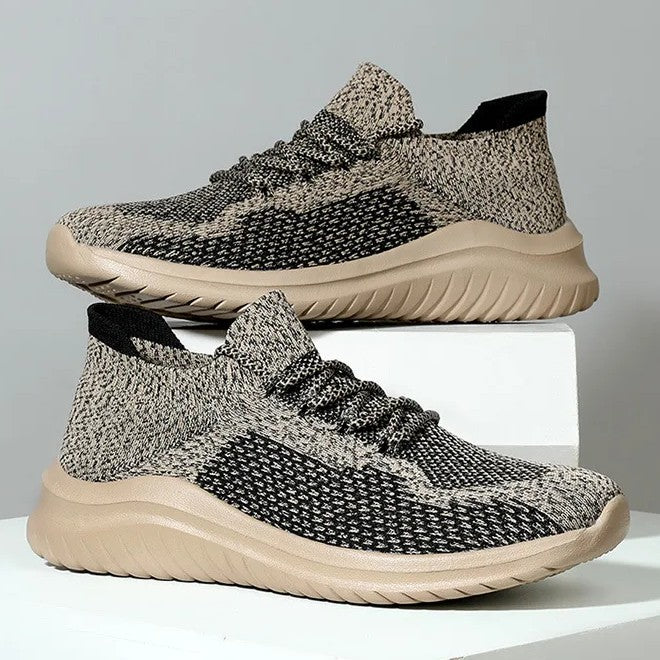 Men's Knit Mesh Trainers – Cushioned Everyday Walking Shoes – view 2
