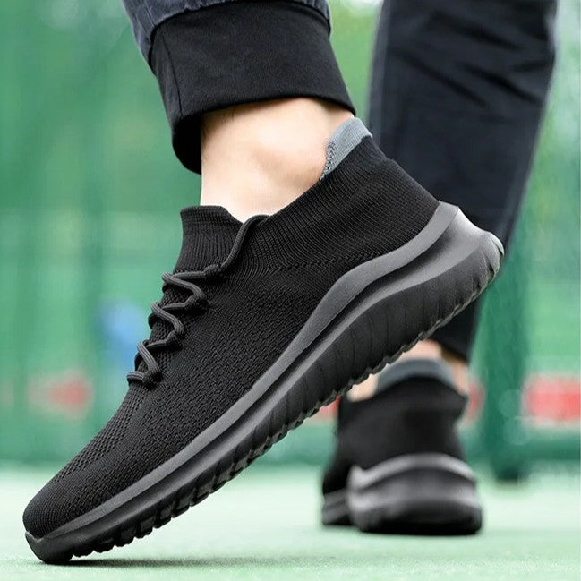 Men's Knit Mesh Trainers – Cushioned Everyday Walking Shoes – view 4