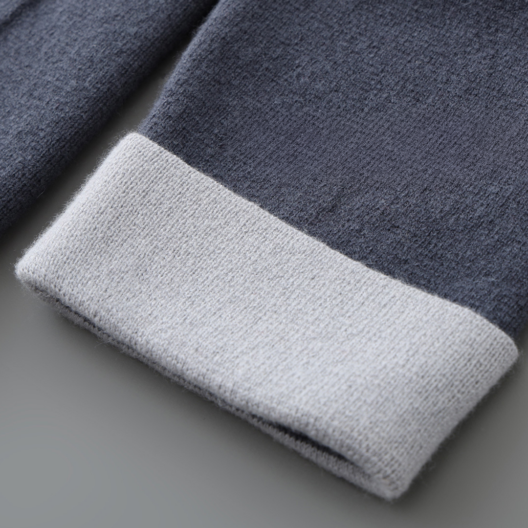 Men's Cashmere Cardigan - Stand Collar Knit Jumper Layer – view 7