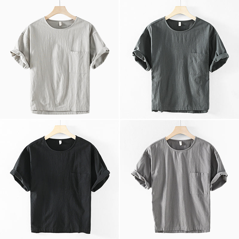 Men's Bordeaux Cotton T-Shirt – Relaxed Fit Everyday Essential – All 4 Colours