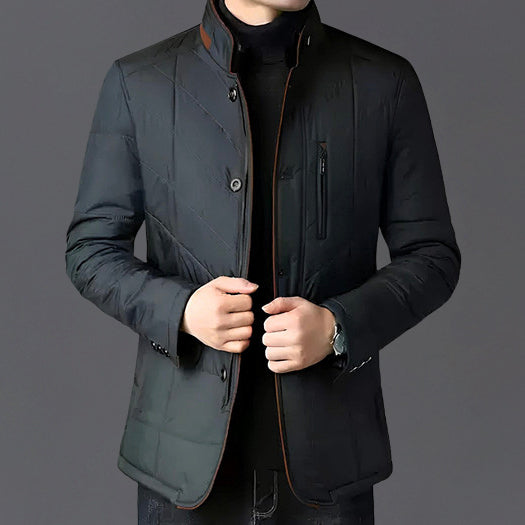 Men's Cotton Blend Casual Jacket – Fur-Lined Collar Winter Warmth – view 4