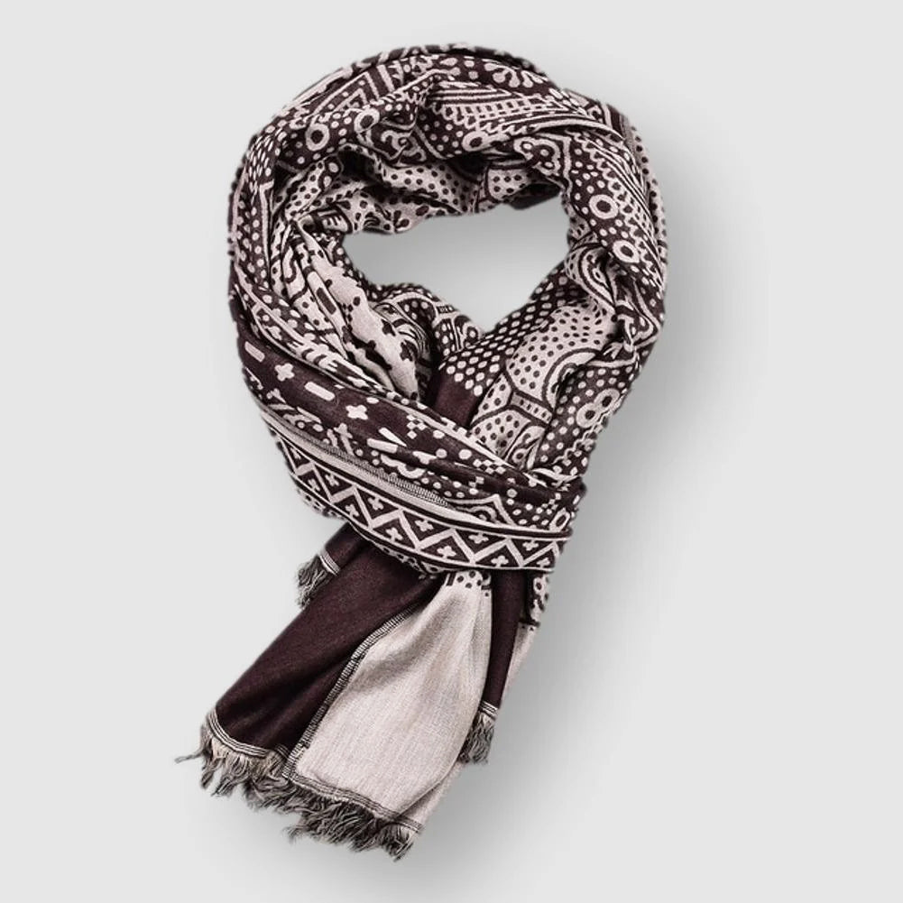 Bellevue Woven Cotton Scarf – Soft Artisan Layering Piece – Black