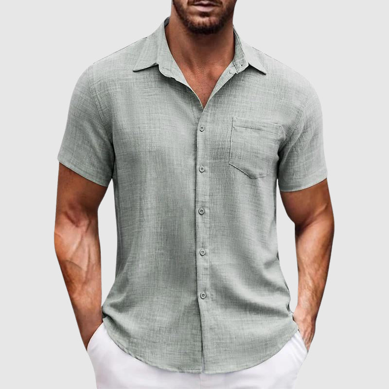 Men's Lightweight Casual Shirt – Horizon Bay Breathable Comfort – Grey