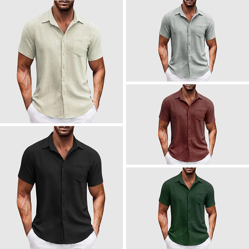 Men's Lightweight Casual Shirt – Horizon Bay Breathable Comfort – All 5 Colours (Bundle)
