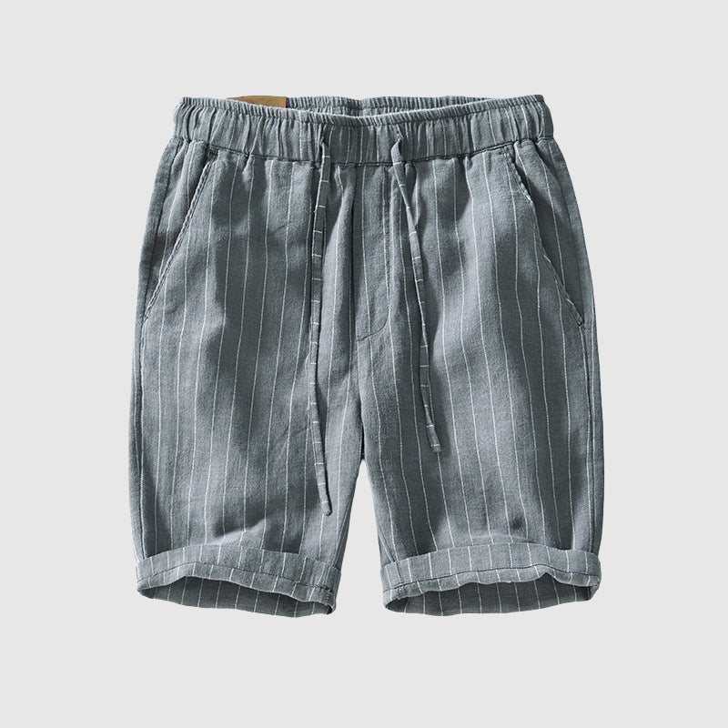 Men's Striped Linen Blend Shorts – Breathable Summer Style – view 5