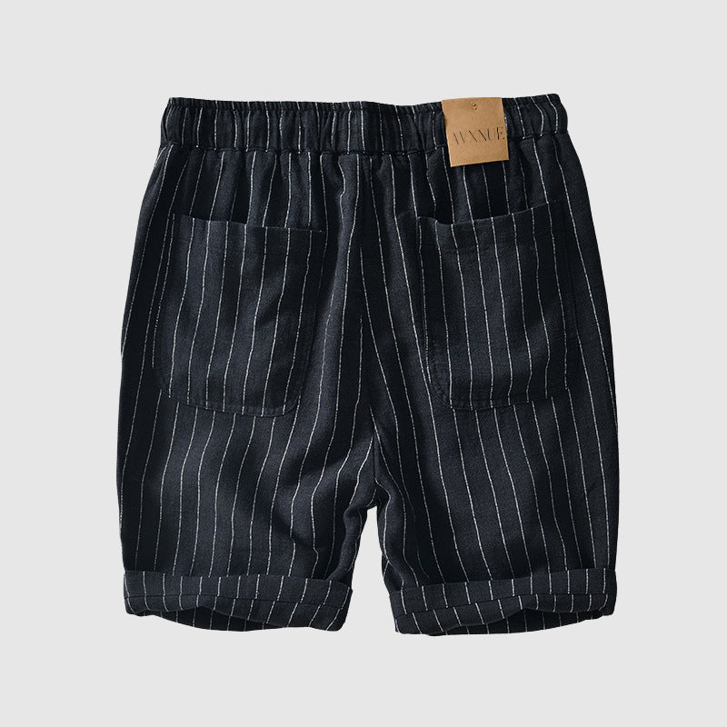 Men's Striped Linen Blend Shorts – Breathable Summer Style – view 7