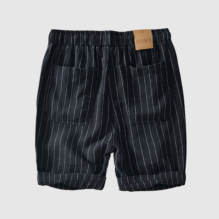 Men's Striped Linen Blend Shorts – Breathable Summer Style – view 7