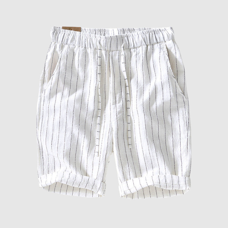 Men's Striped Linen Blend Shorts – Breathable Summer Style – view 3