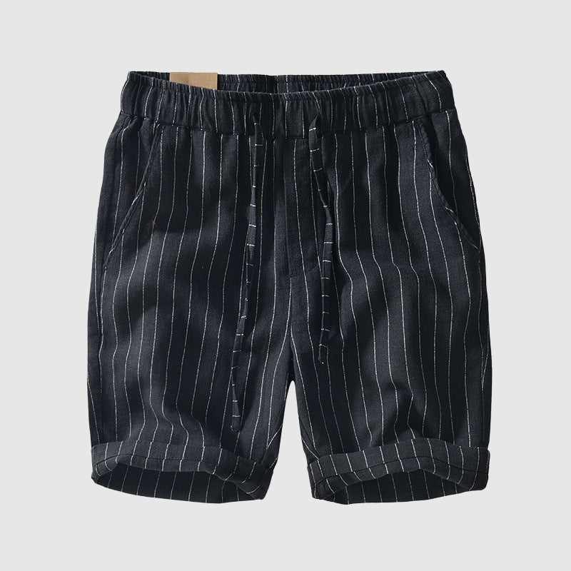 Men's Striped Linen Blend Shorts – Breathable Summer Style – view 2