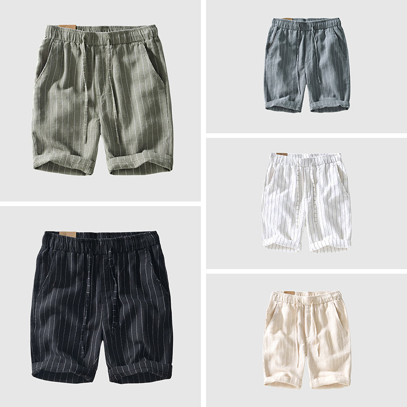 Men's Striped Linen Blend Shorts – Breathable Summer Style – view 6