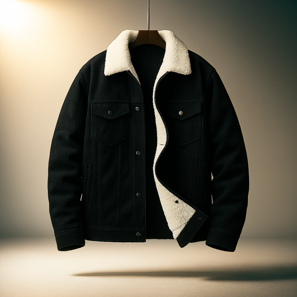 Men's Corduroy Jacket – Sherpa-Lined Warm Transitional Layer – view 7