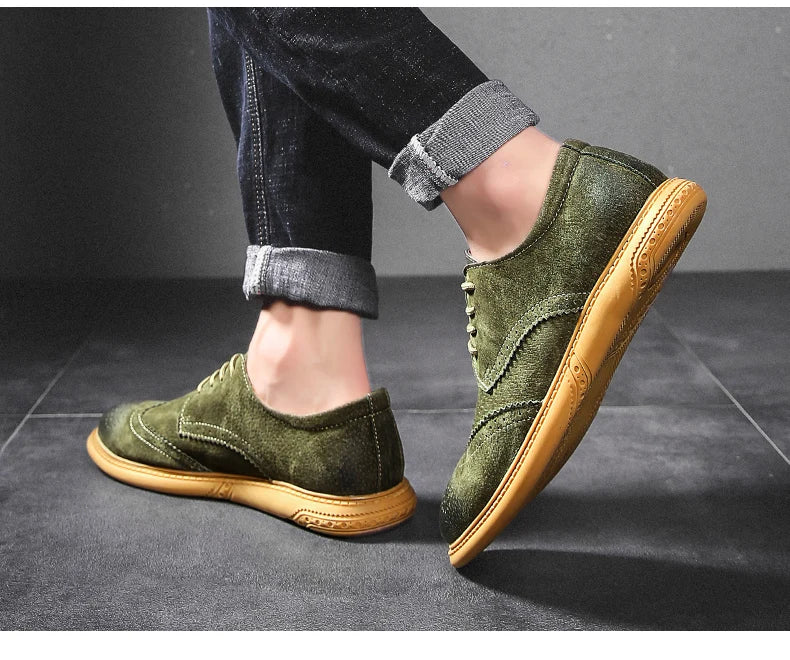 Men's Suede Wingtip Brogues – Smart-Casual Dress Shoes – view 2