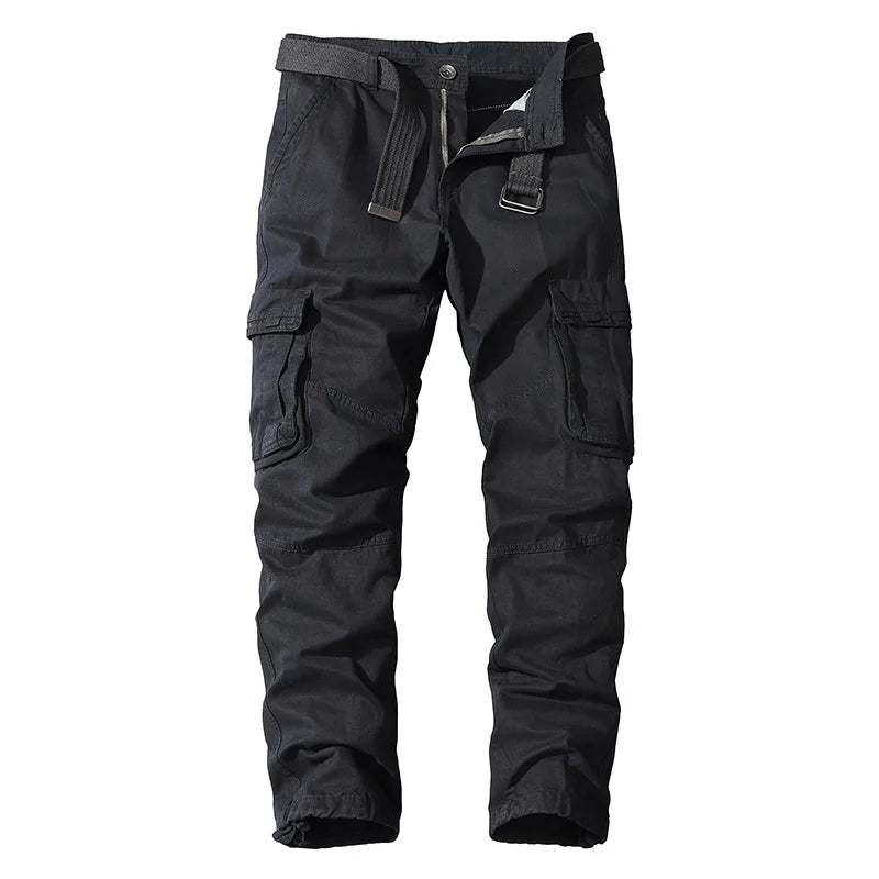 Men's Cotton Cargo Trousers – Durable Outdoor Utility Pockets – view 7