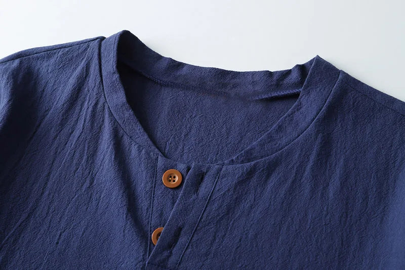 Men's Japanese Linen Button-Down Shirt – Breathable Tailored Fit – view 6