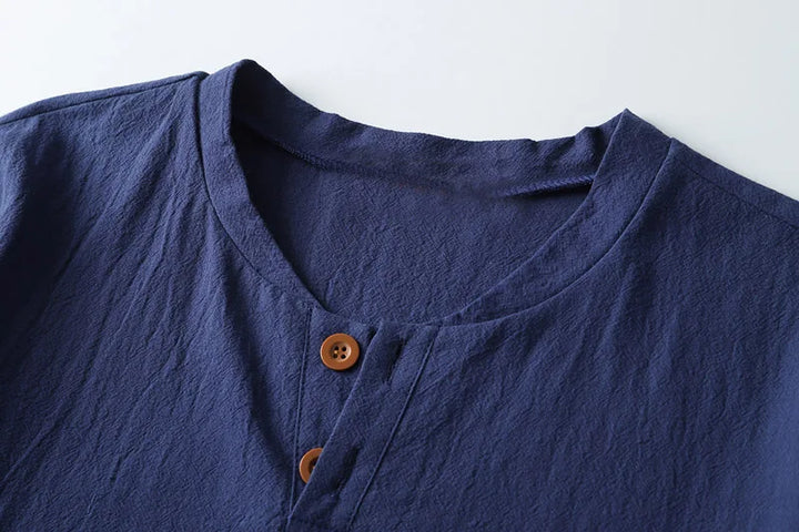 Men's Japanese Linen Button-Down Shirt – Breathable Tailored Fit – view 6