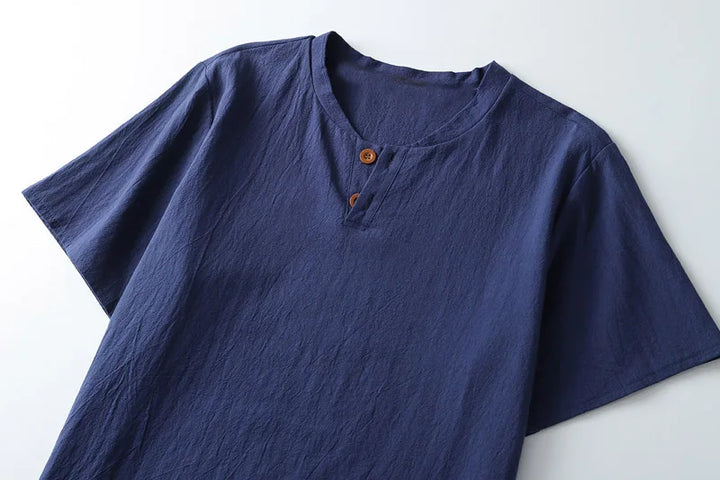 Men's Japanese Linen Button-Down Shirt – Breathable Tailored Fit – view 5