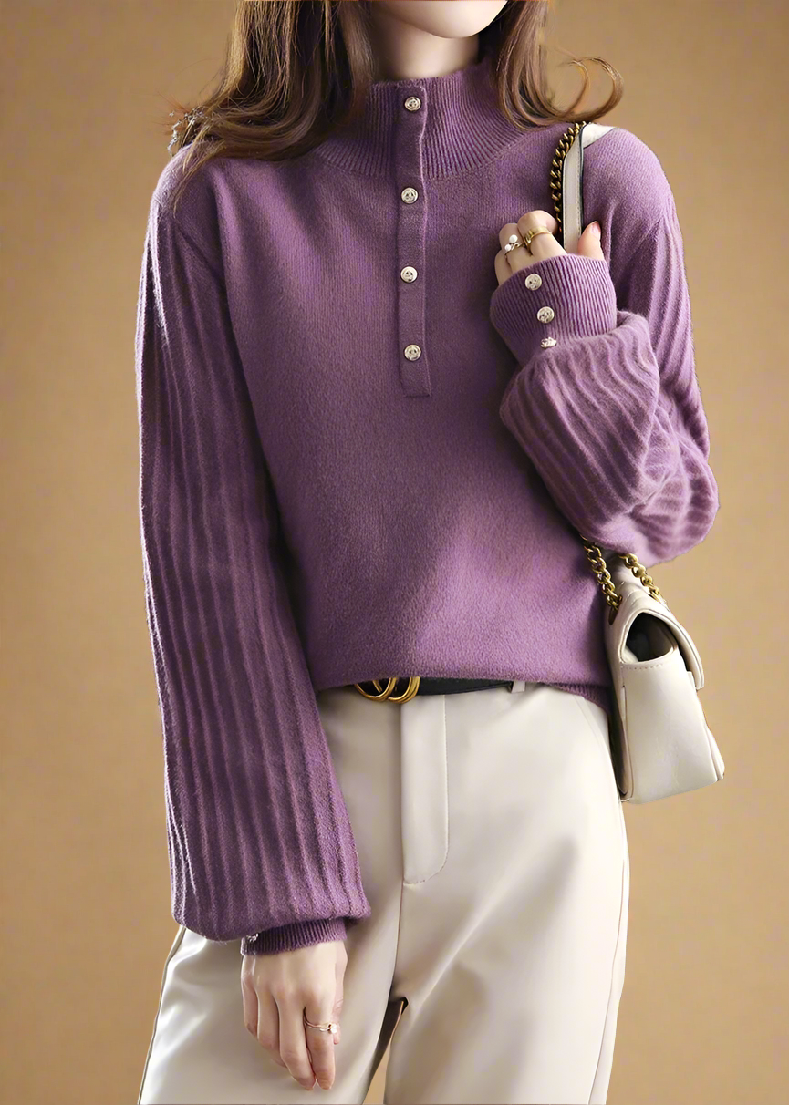 Women's Textured Knit Jumper – Relaxed Fit Everyday Pullover – view 2