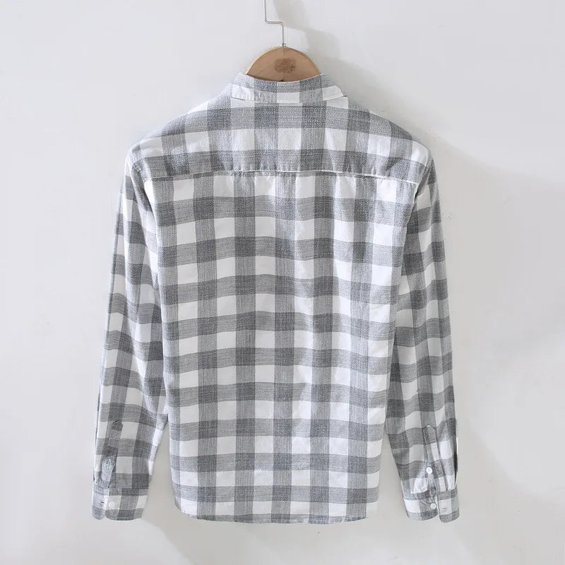 Men's Plaid Check Shirt – Relaxed Fit Everyday Casual Style – view 3