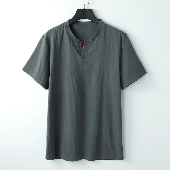 Men's Japanese Linen Button-Down Shirt – Breathable Tailored Fit – view 8