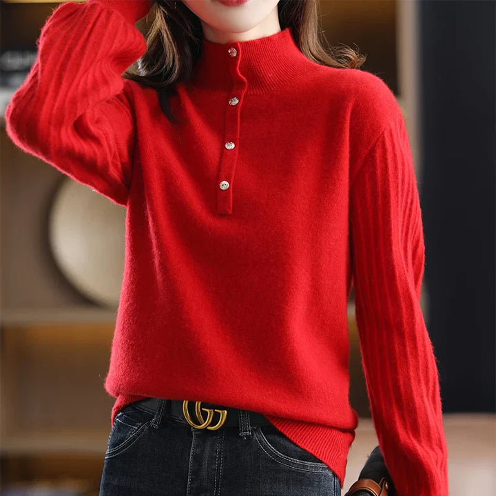 Women's Textured Knit Jumper – Relaxed Fit Everyday Pullover