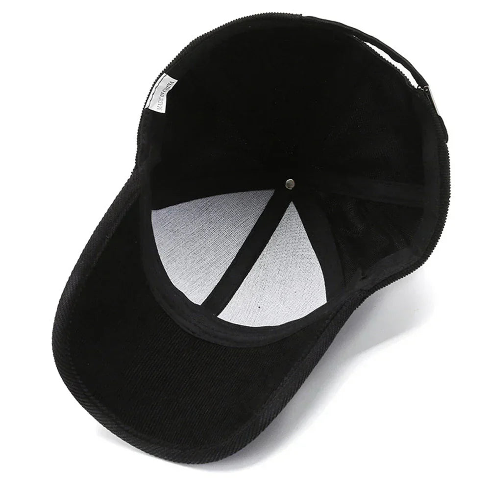 Corduroy Flex Fit Baseball Cap – Adjustable Classic Headwear – view 5
