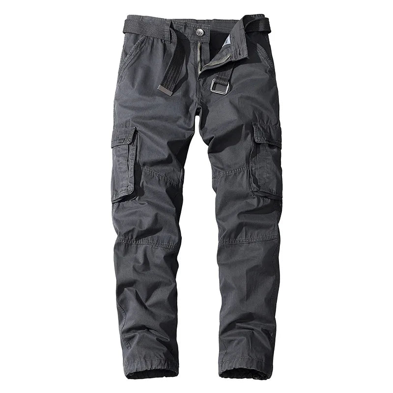 Men's Cotton Cargo Trousers – Durable Outdoor Utility Pockets – view 2