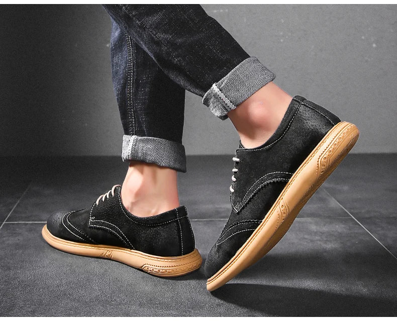Men's Suede Wingtip Brogues – Smart-Casual Dress Shoes – view 10