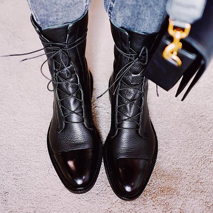 Women's Premium Leather Boots - Sophisticated and Comfortable
