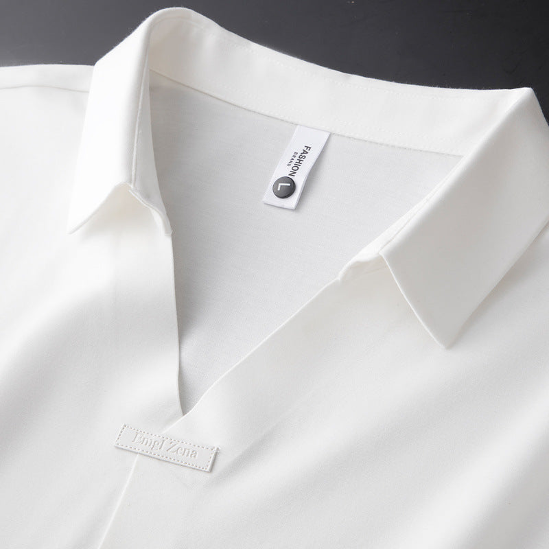 Men's Cotton-Silk Polo Shirt – Office to Weekend Versatility – view 6