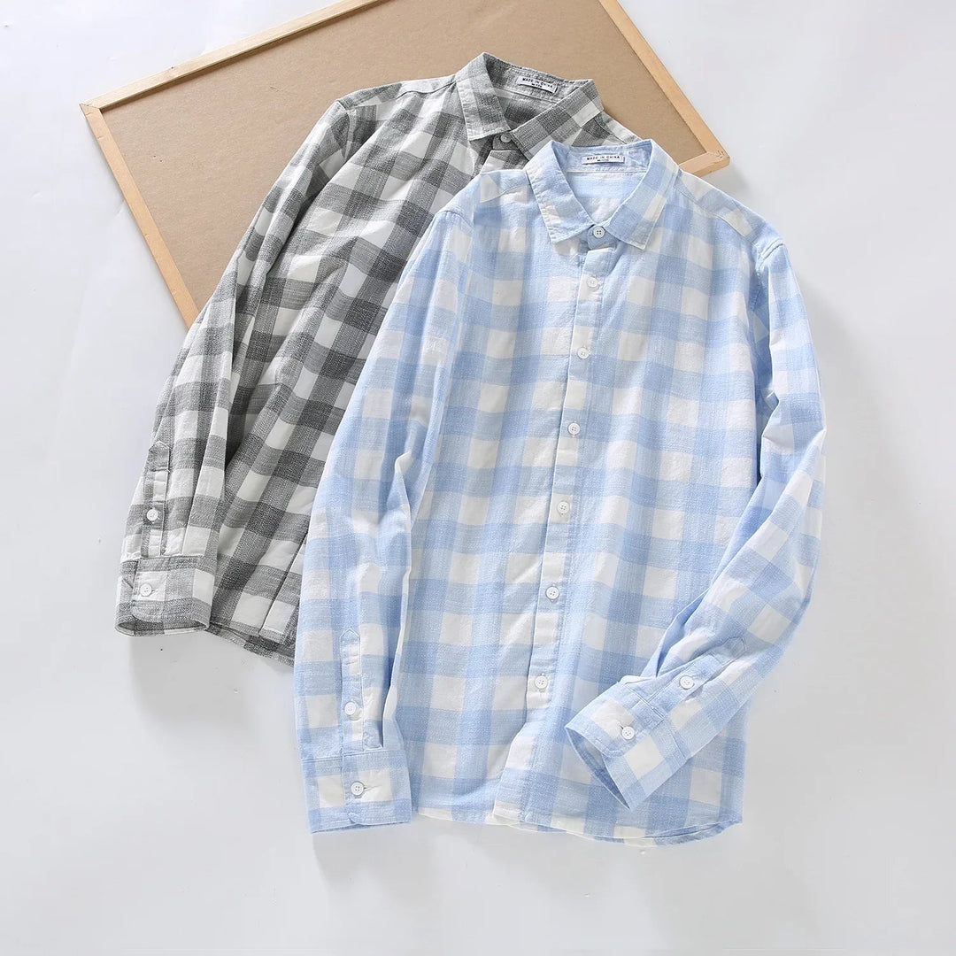 Men's Plaid Check Shirt – Relaxed Fit Everyday Casual Style – view 4