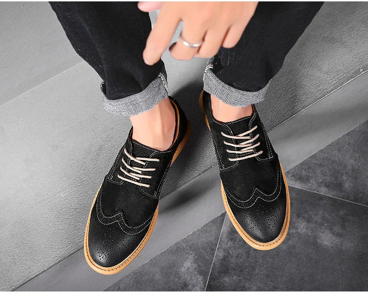 Men's Suede Wingtip Brogues – Smart-Casual Dress Shoes – view 9