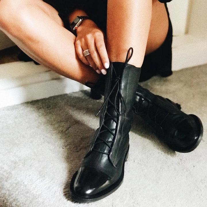 Women's Premium Leather Boots - Sophisticated and Comfortable