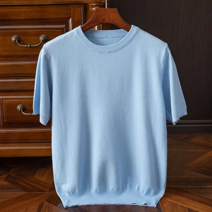 Men's Cashmere Crew Neck T-Shirt – Luxurious Everyday Tee