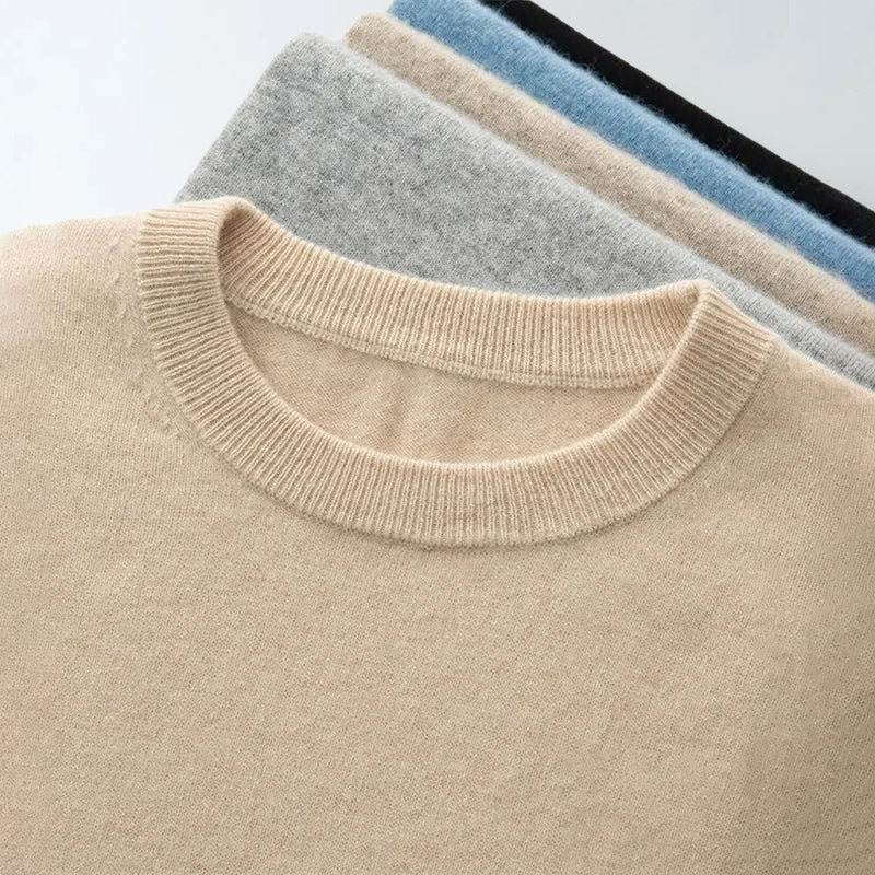 Men's Cashmere Crew Neck T-Shirt – Luxurious Everyday Tee – view 10